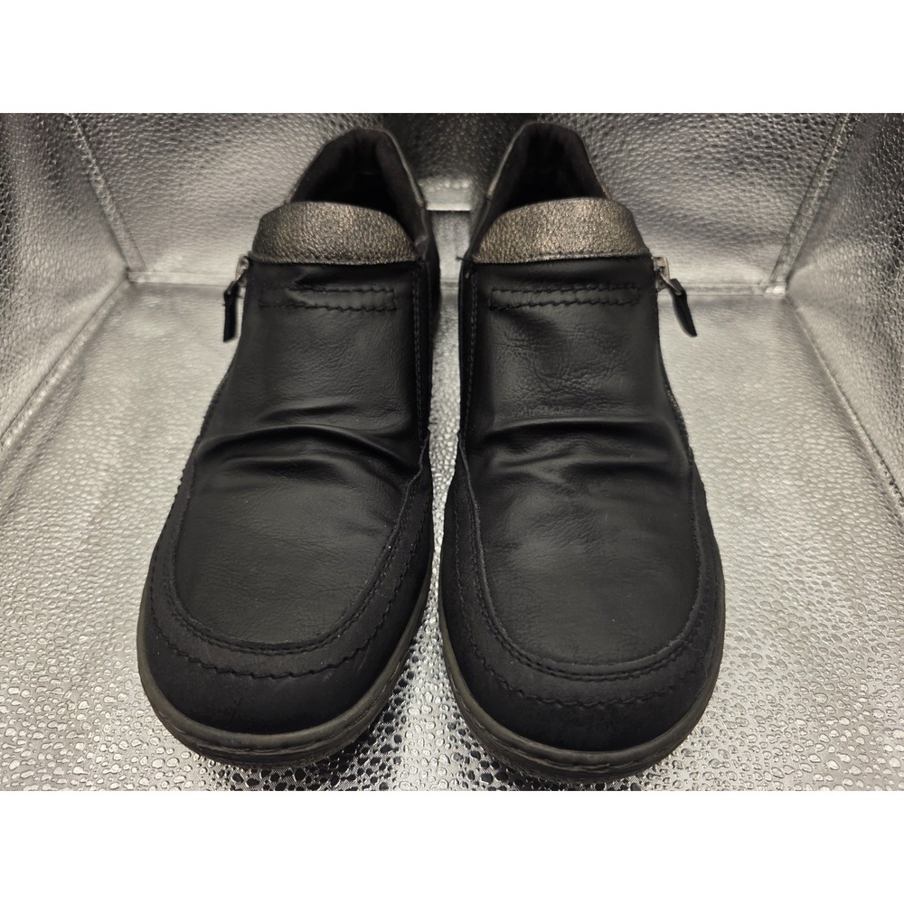 Spring Step Women Shoes Size 42‎ 10 Casual Zip Loafer/Sneaker Black Leather